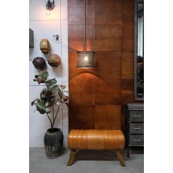 Rex lang skammel/puf i quiltet lder