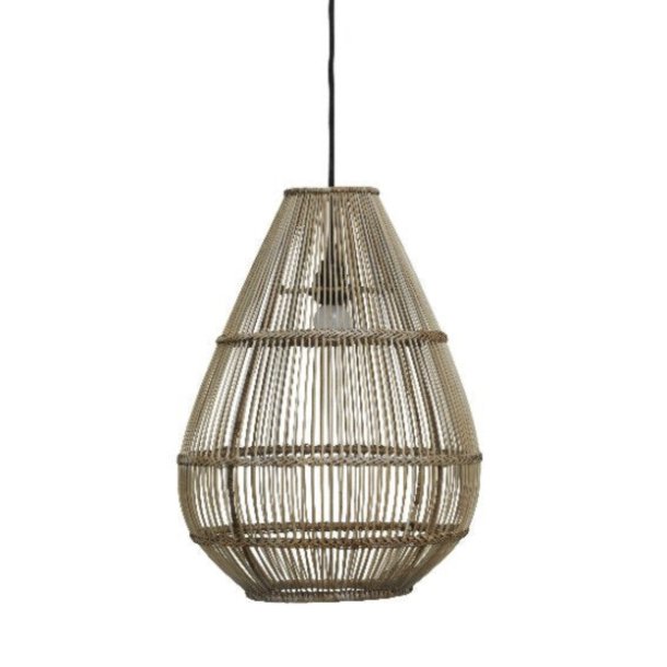 Norah flettet pendel i rattan - H: 50 cm