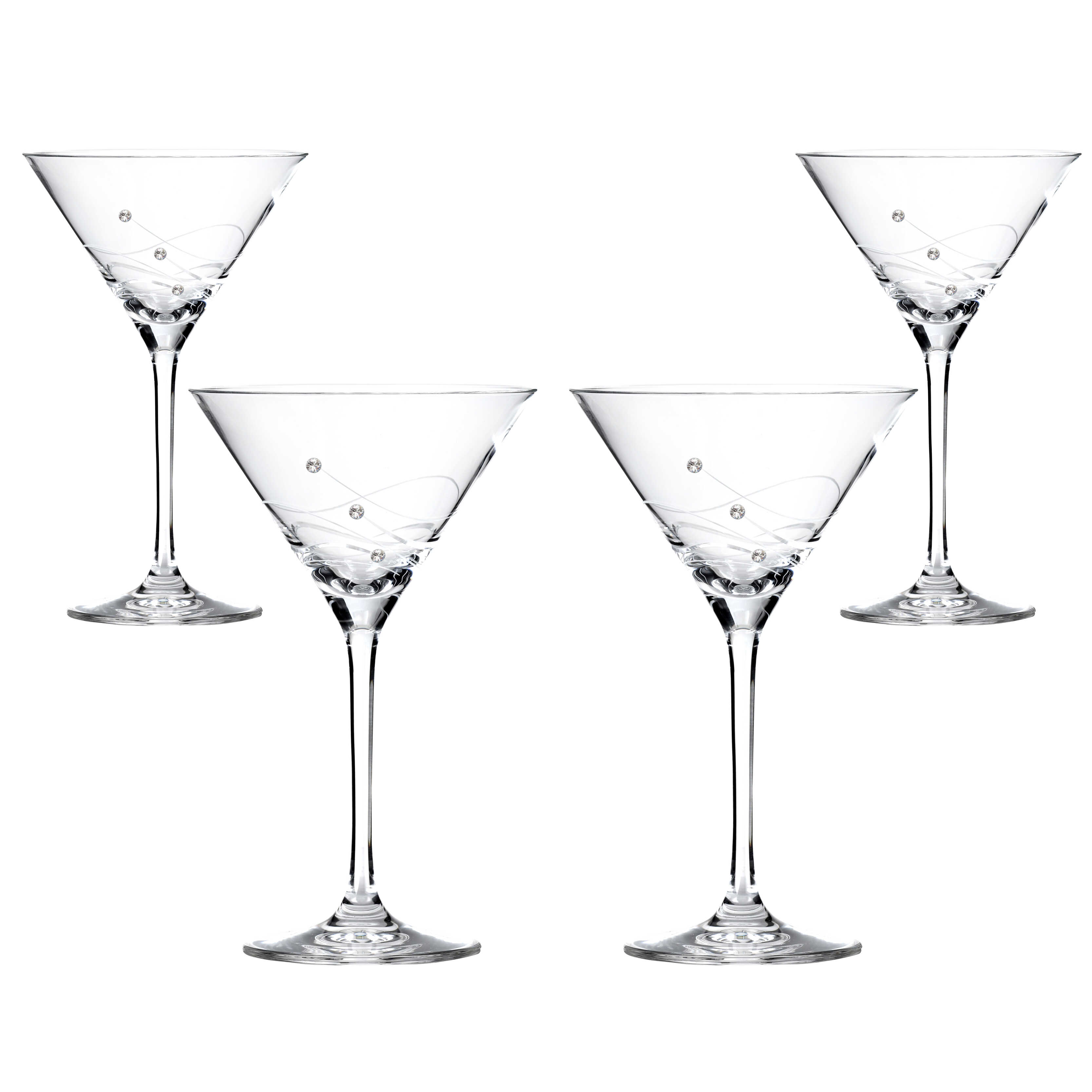 Billede af Clio Cocktailglas med Swarovski krystaller - 4 stk.