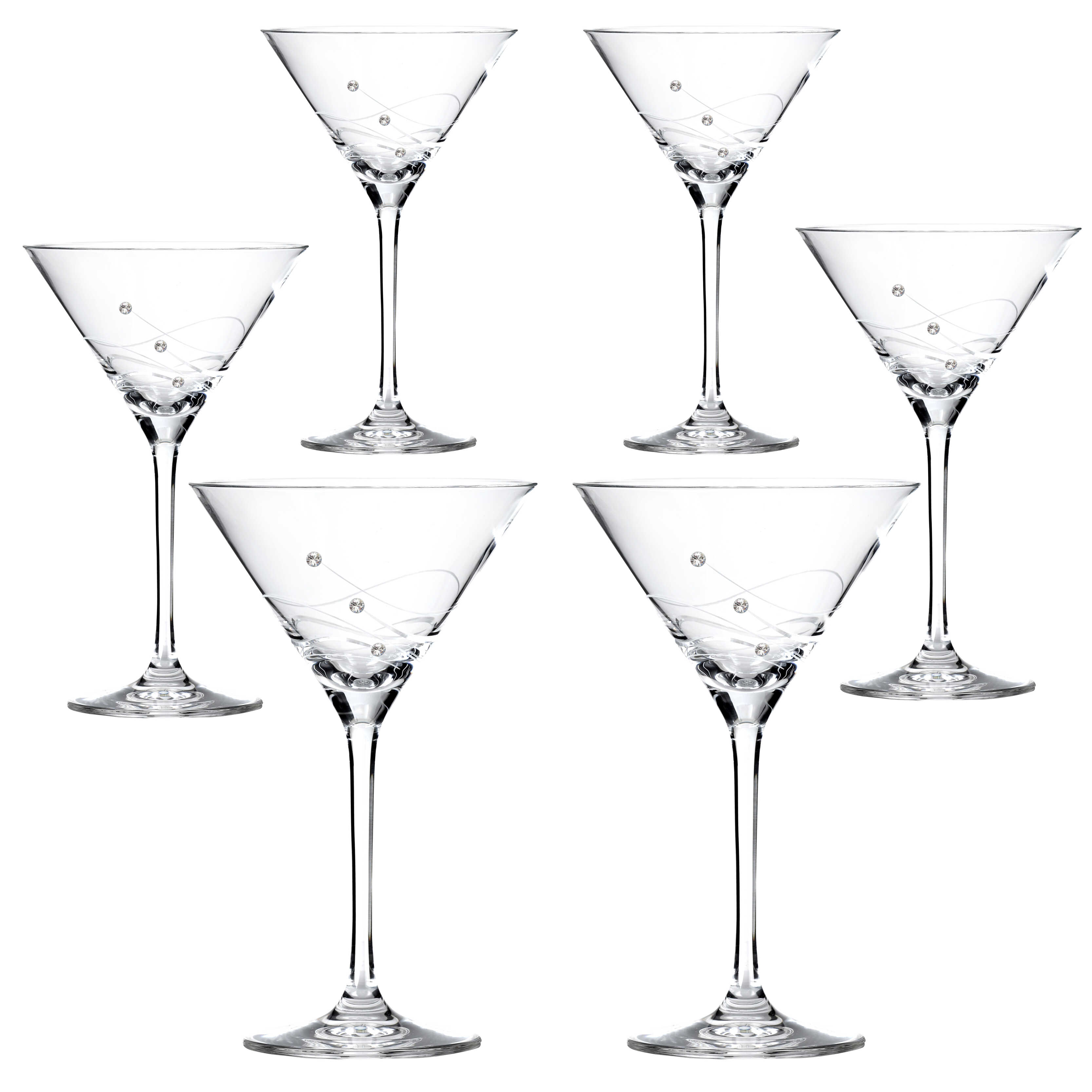 Billede af Clio Cocktailglas med Swarovski krystaller - 6 stk.