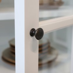 Marseille vitrineskab med 8 lger i hvid