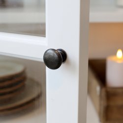 Marseille vitrineskab med 4 lger i hvid