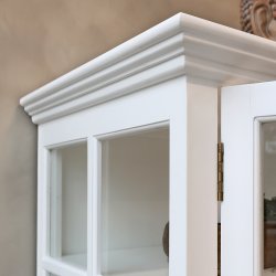 Marseille vitrineskab med 4 lger i hvid