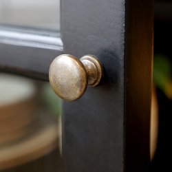 Marseille vitrineskab med 4 lger i sort