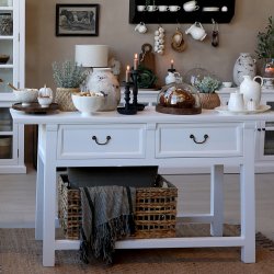 Marseille anretterbord i hvid