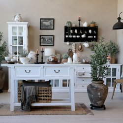 Marseille anretterbord i hvid