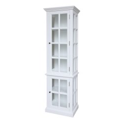 Marseille vitrineskab med 2 lger i hvid