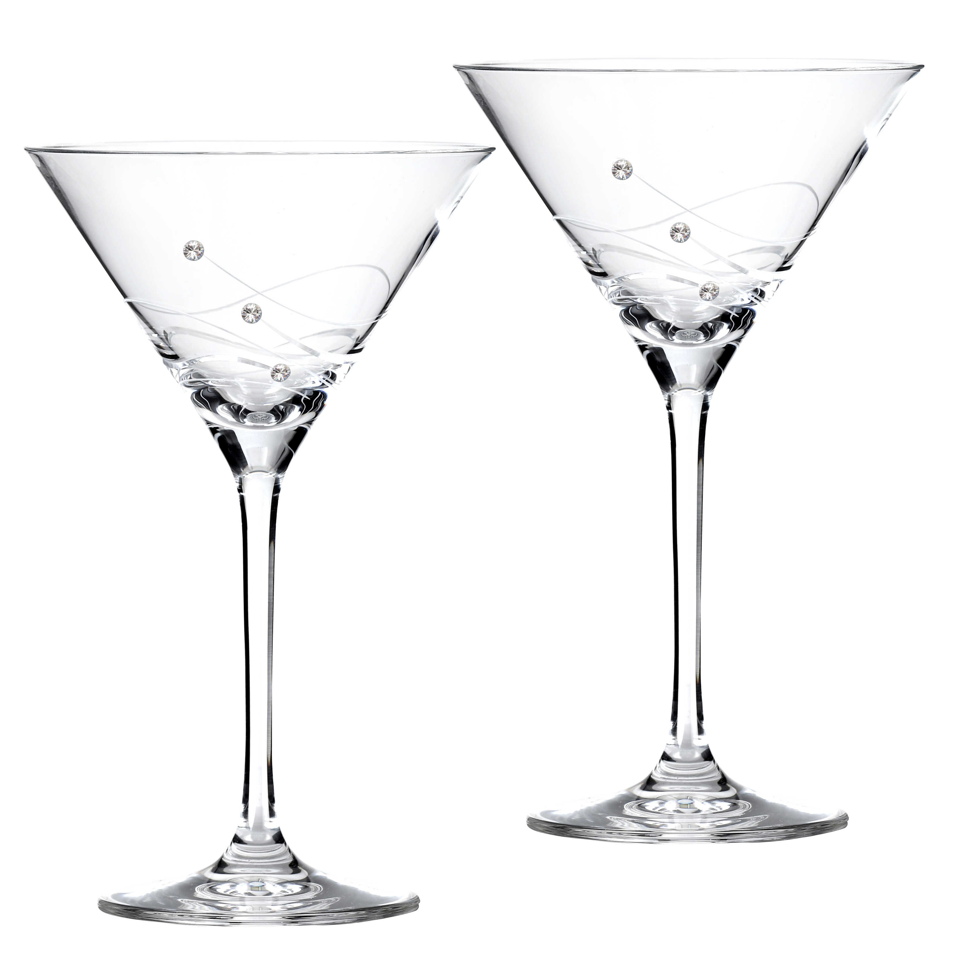Clio Cocktailglas med Swarovski krystaller - 2 stk.