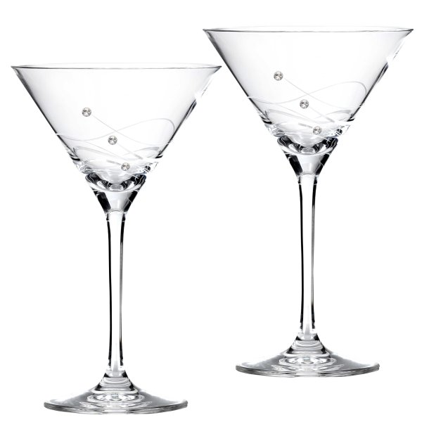 Clio Cocktailglas med Swarovski krystaller - 2 stk.