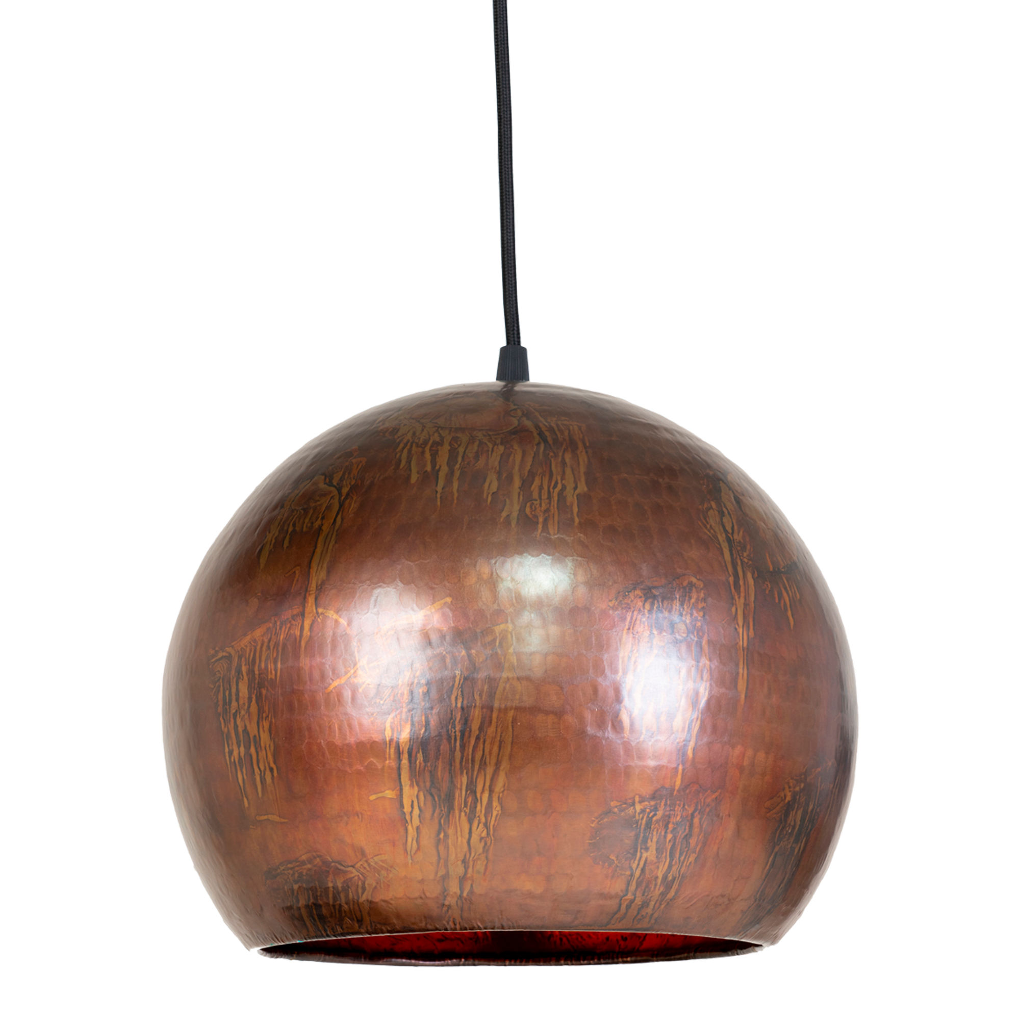 HOUSE NORDIC Albi Ball loftlampe, rund - brun og kobber (Ø35)