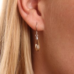 Raindrop rering "Crystal Golden Shadow"/slv