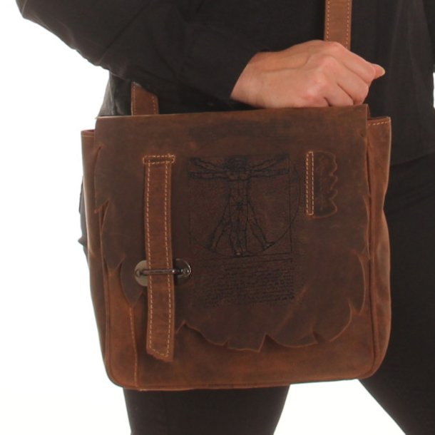 Skuldertaske / Crossbody med "DA VINCI" Anatomy motiv 