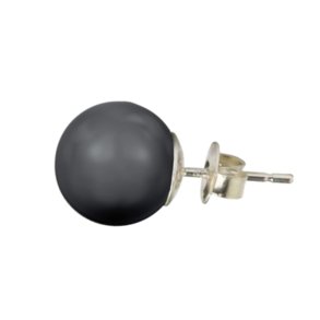 Klassisk perle�rering med perle i Crystal Black