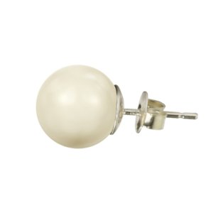 Klassisk perle�rering med perle i Crystal Creme