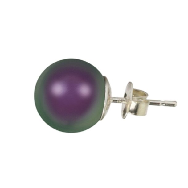 Klassisk perlerering i Crystal iridescent Purple