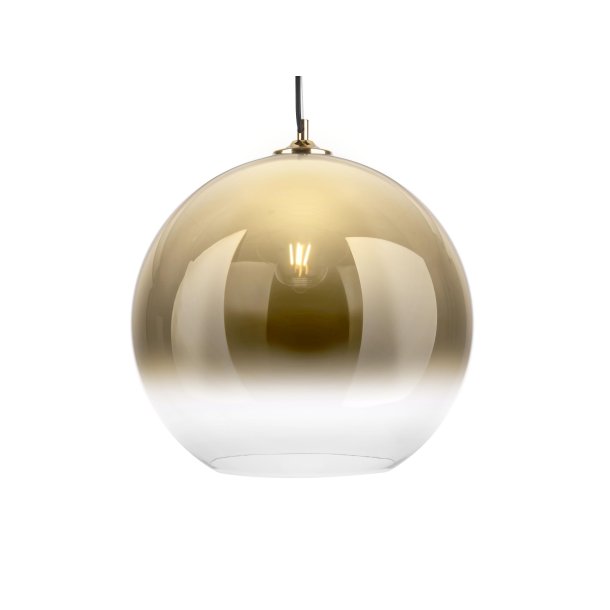 Rund glaspendel / guld - : 40 cm