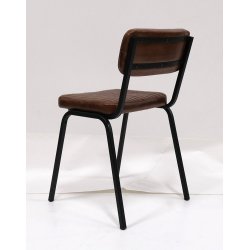 Diner stol - quiltet lder