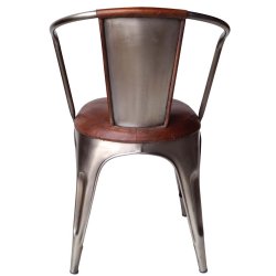 LIVING Stol polstret - shiny med lder