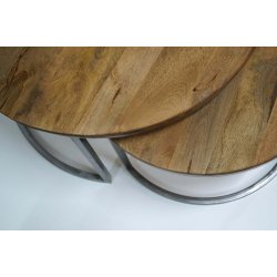 Indskudsborde i rundt design - 2 stk.