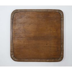 Sitt - kvadratisk brun lderhynde til barstol