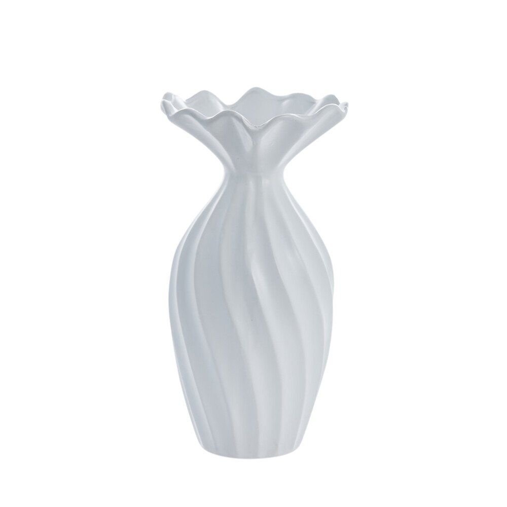 Hvid Susille keramik vase fra Lene Bjerre - H 25 cm. 