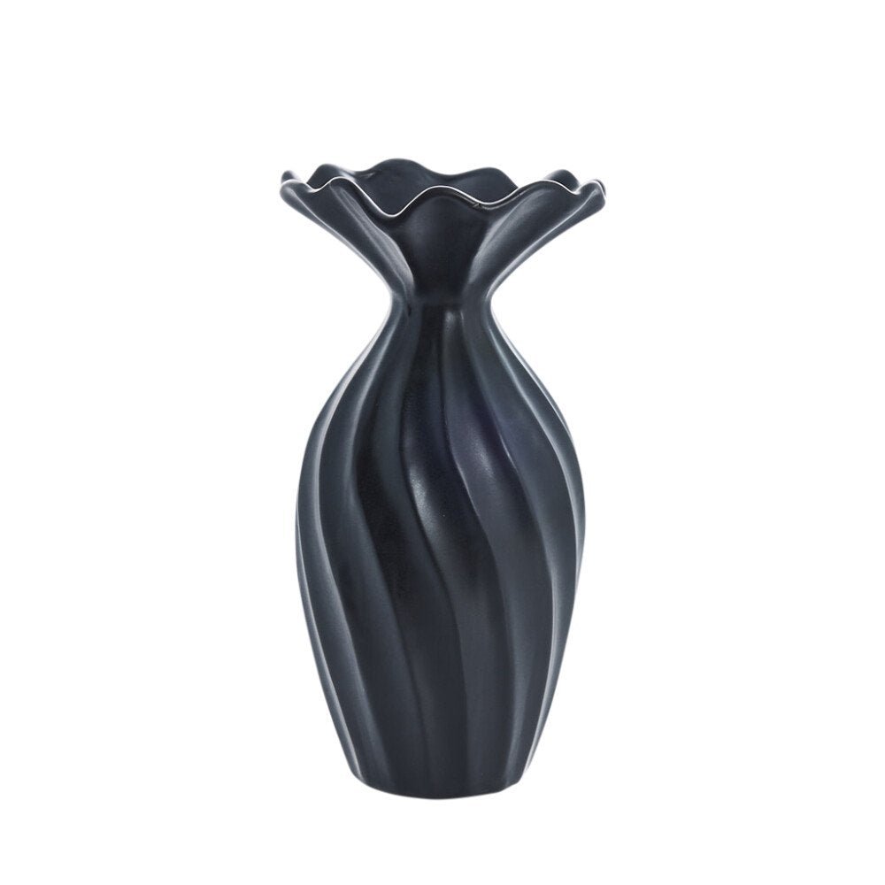 Sort Susille keramik vase fra Lene Bjerre - H 25 cm