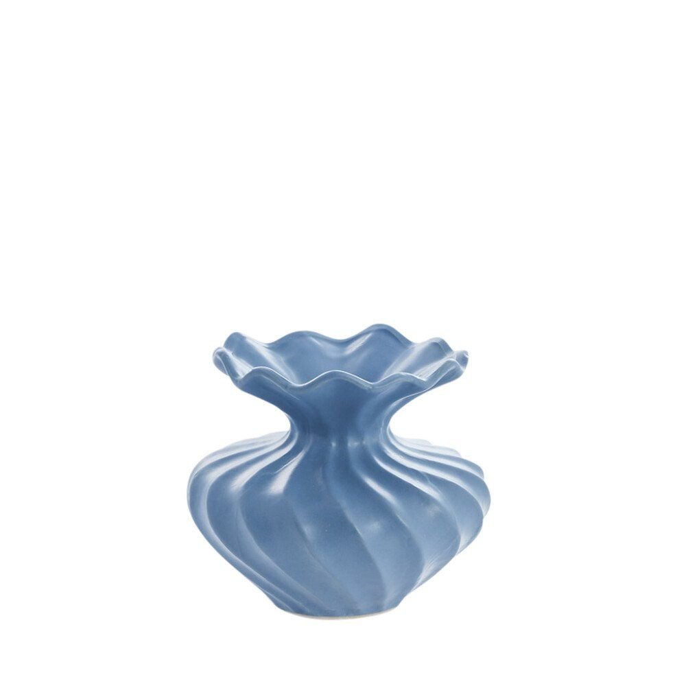 Bl Susille kearmik vase fra Lene Bjerre - H 14 cm