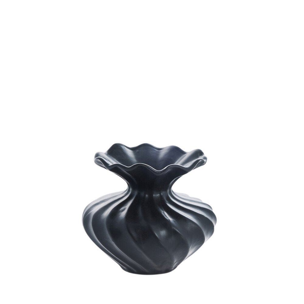 Sort Susille keramik vase fra Lene Bjerre - H 14 cm