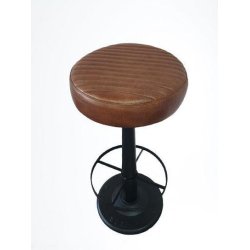 Barstol med rundt, quiltet ldersde