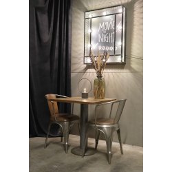 LIVING Stol polstret - shiny med lder