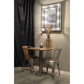 LIVING Stol polstret - shiny med lder