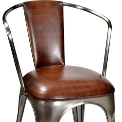 LIVING Stol polstret - shiny med lder