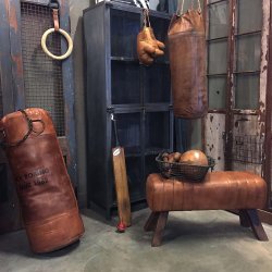 Rex lang skammel/puf i quiltet lder