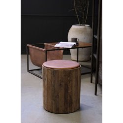 lampebord/skammel med hjul i genbrugstr