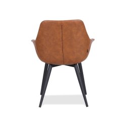 Signe spisebordsstol i PU - cognac