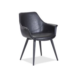 Signe spisebordsstol i PU - Sort