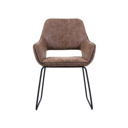 Angel spisebordsstol i brun PU