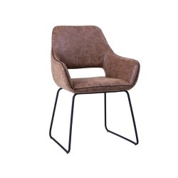 Angel spisebordsstol i brun PU