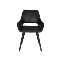 Frida spisebordsstol i sort PU