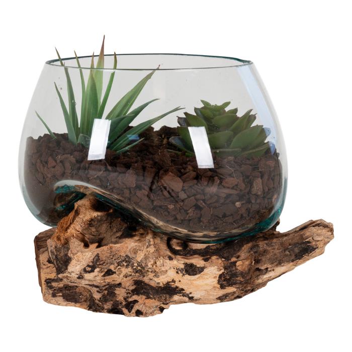 14: Vanddråbe i glas på træfod - Ø: 15 cm
