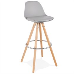 Gr barstol med ben i bg - ANAU 