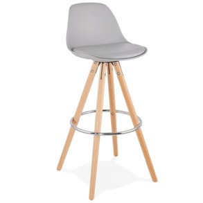 Gr barstol med ben i bg - ANAU 