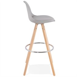 Gr barstol med ben i bg - ANAU 