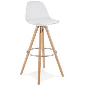 Hvid barstol med ben i bg - ANAU