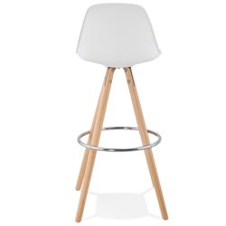 Hvid barstol med ben i bg - ANAU