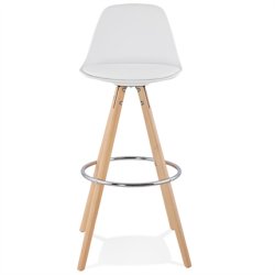 Hvid barstol med ben i bg - ANAU