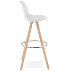 Hvid barstol med ben i bg - ANAU