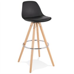 Sort barstol med ben i bg - ANAU 