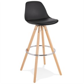 Sort barstol med ben i bg - ANAU 