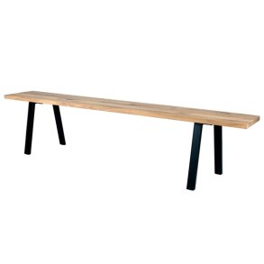 Bnk incl stel og i hvid olieret eg - 3 cm x 37 cm x 200 cm